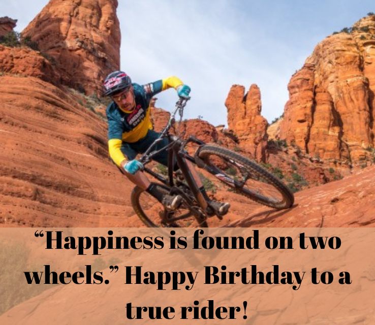 Happy Birthday Wishes for Mountain biker