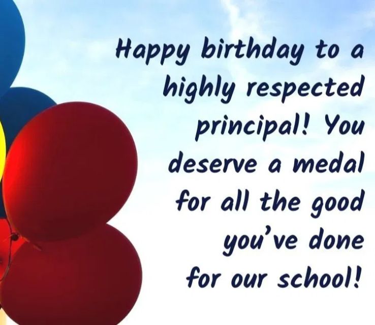 Short Birthday Wishes for Principal