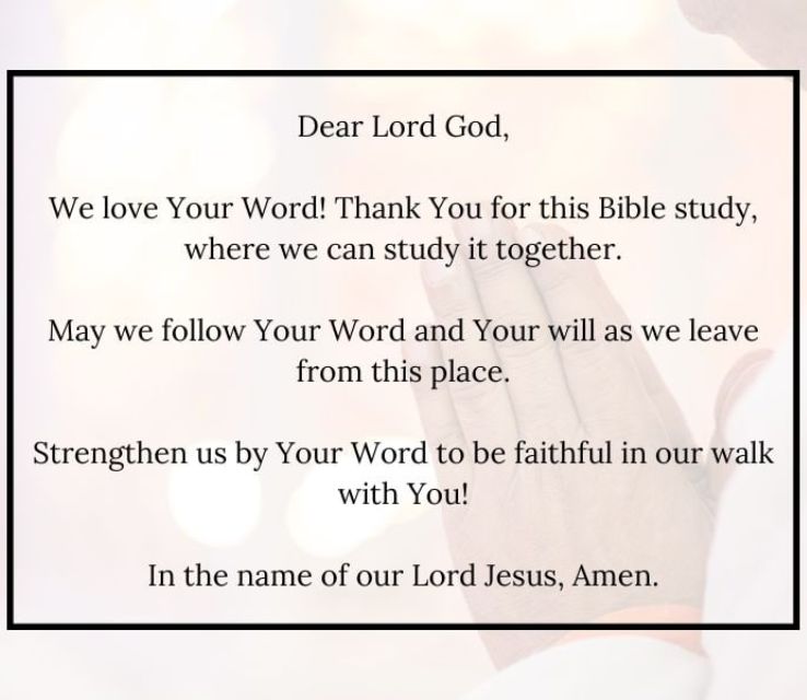 Short Closing Prayer for Work